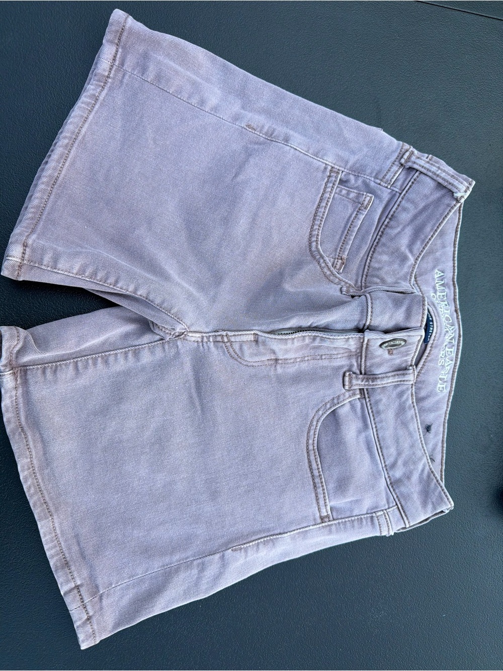 American Eagle Outfitters Pastel Lavender High-Rise Denim Shorts